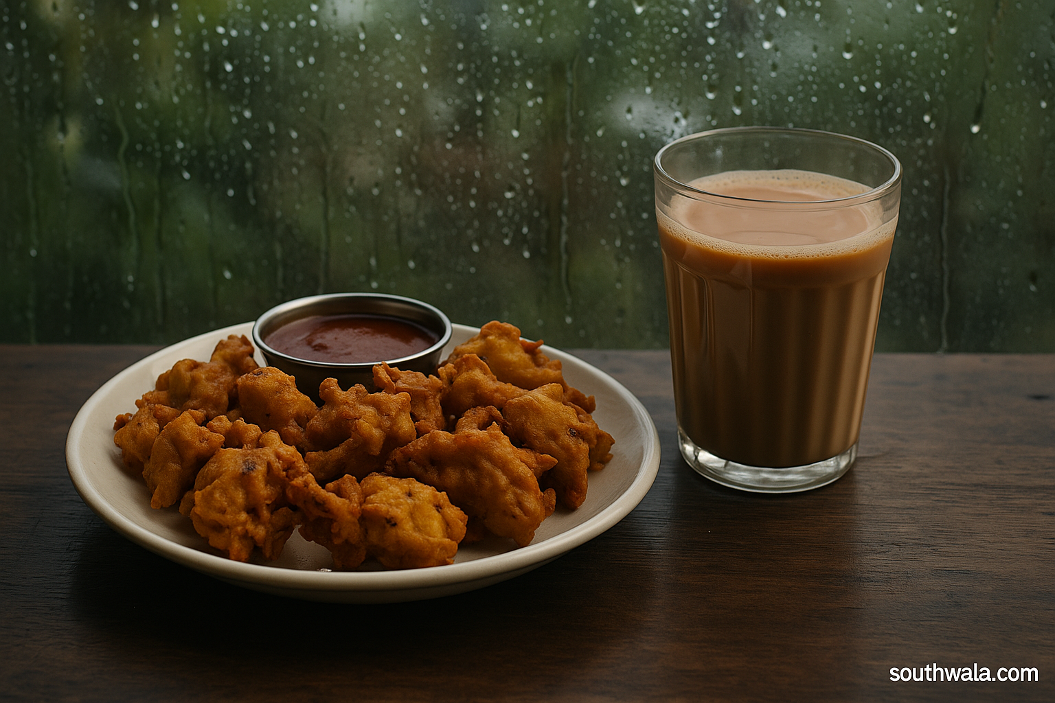 chai and pakoda ,monsoon food,indian recipe
