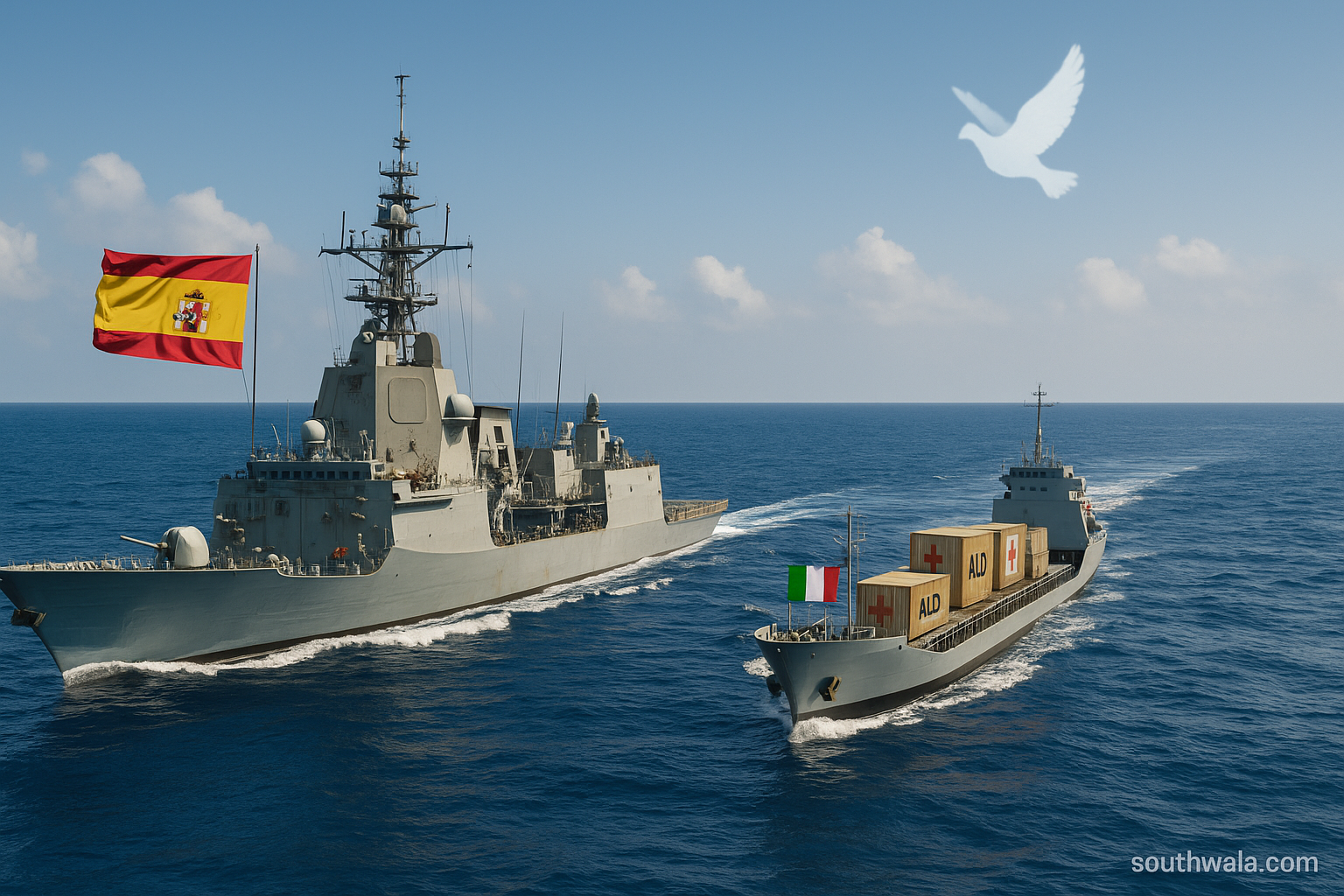 Spain Sends Warship With Italy to Protect Gaza Aid Flotilla After Drone Attack