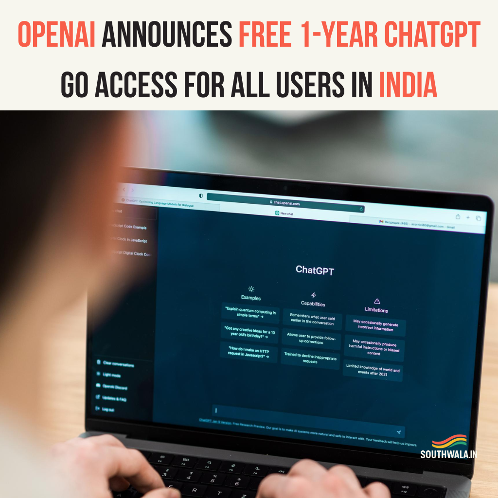 OpenAI Announces Free 1-Year ChatGPT Go Access for All Users in India1